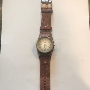 Leather Fossil Watch